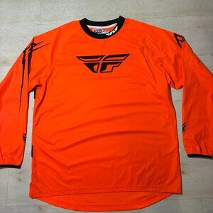 FLY Racing Windproof Technical Neon Orange Jersey Size XL